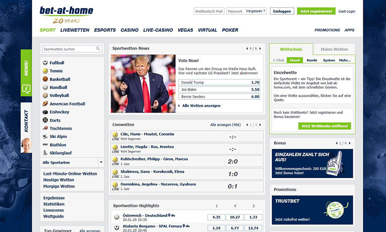 bet-at-home Website Screenshot