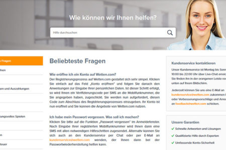 Wetten.com Kundenservice